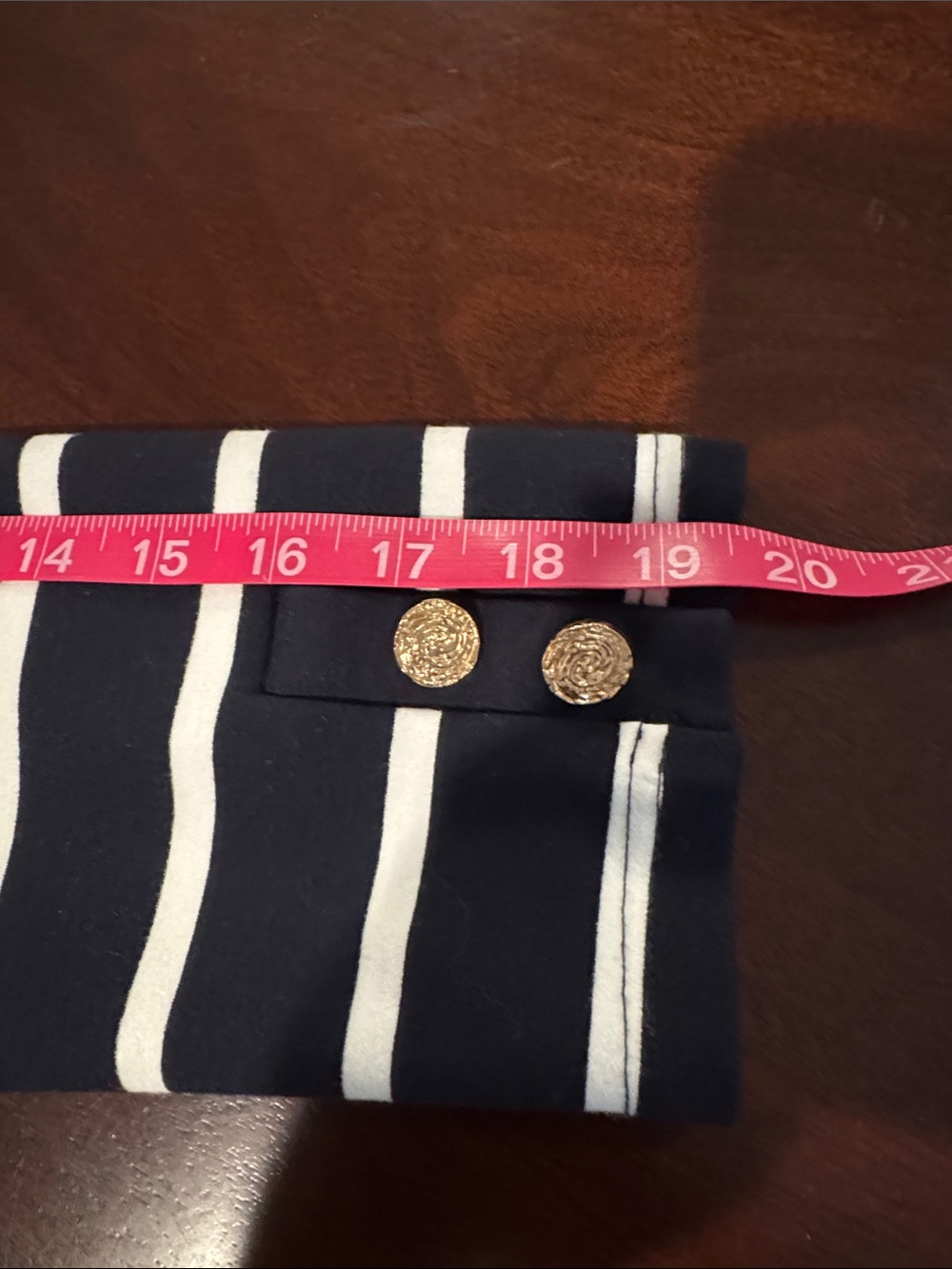 Striped Navy and White Long-Sleeve Top  Haver & Blair. XL London - Picture 7 of 7